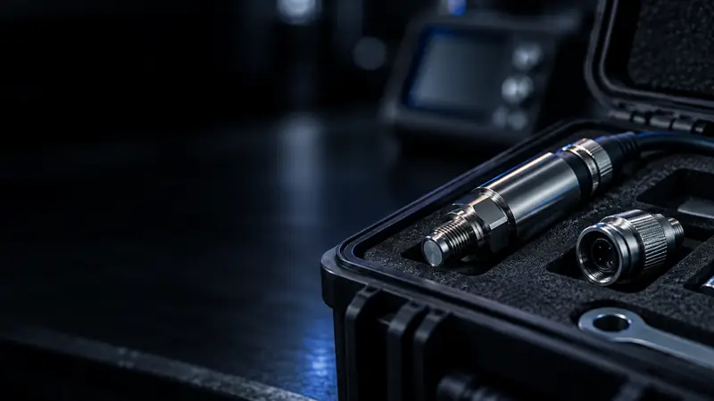 Transducer and fittings in an instrument case